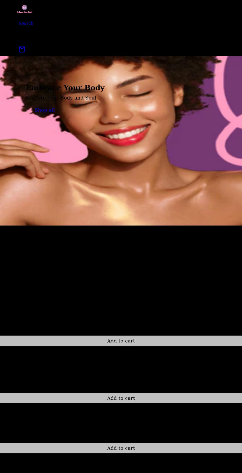 embraceyourbody.net shopify website screenshot