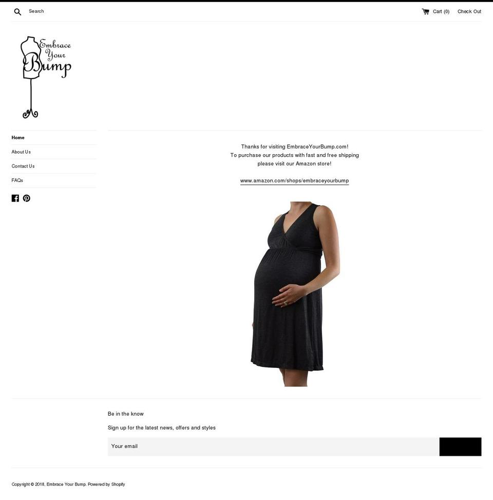 embraceyourbump.com — Shopify storefront screenshot
