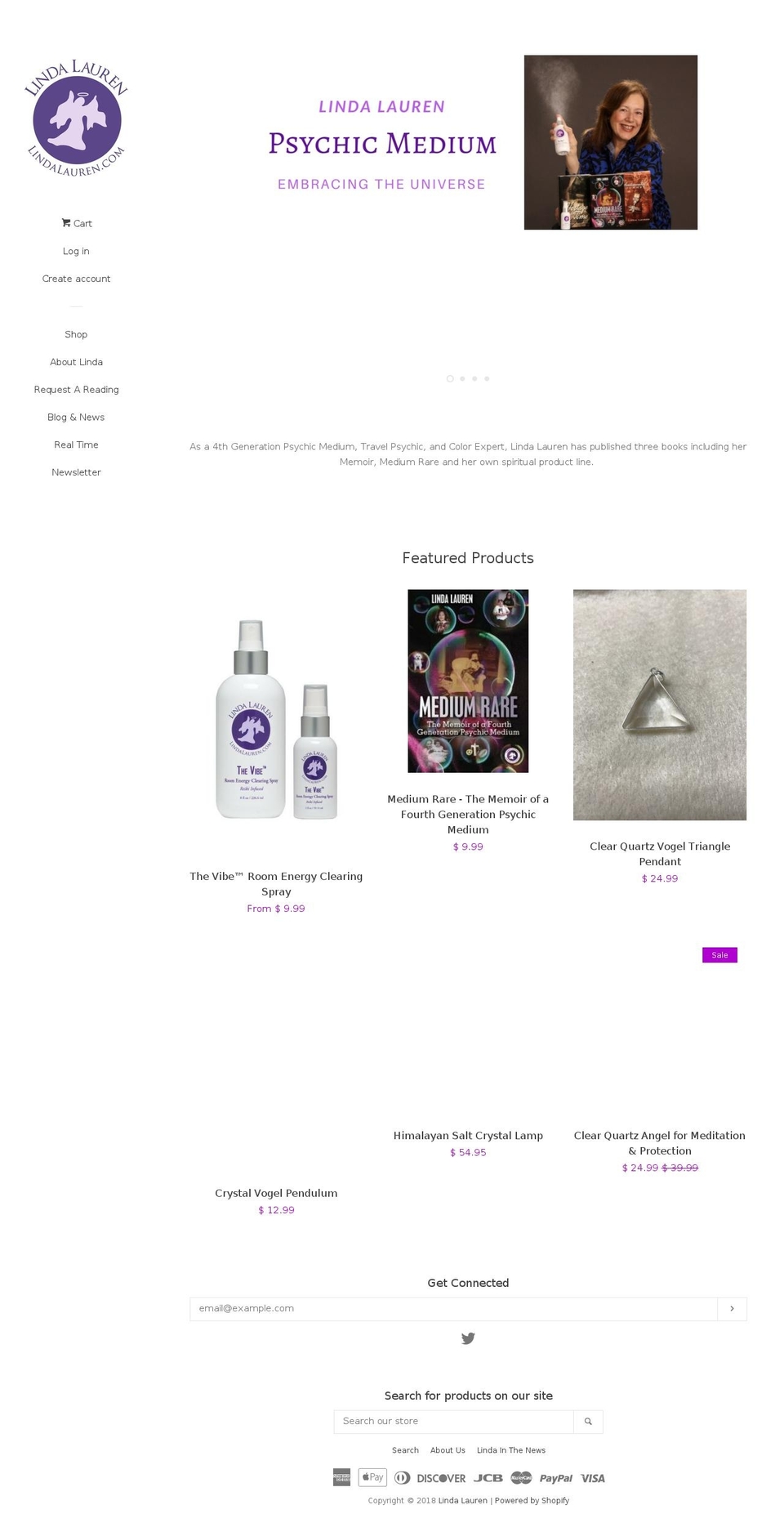 embracingtheuniverse.com — Shopify storefront screenshot