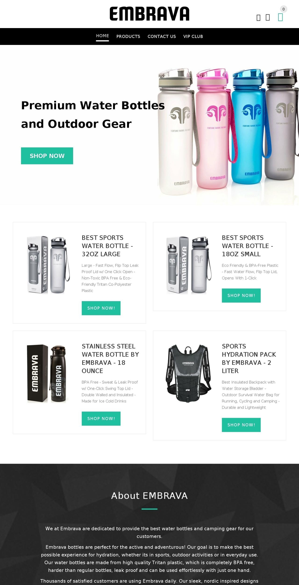 Embrava Shopify theme site example embravasports.com