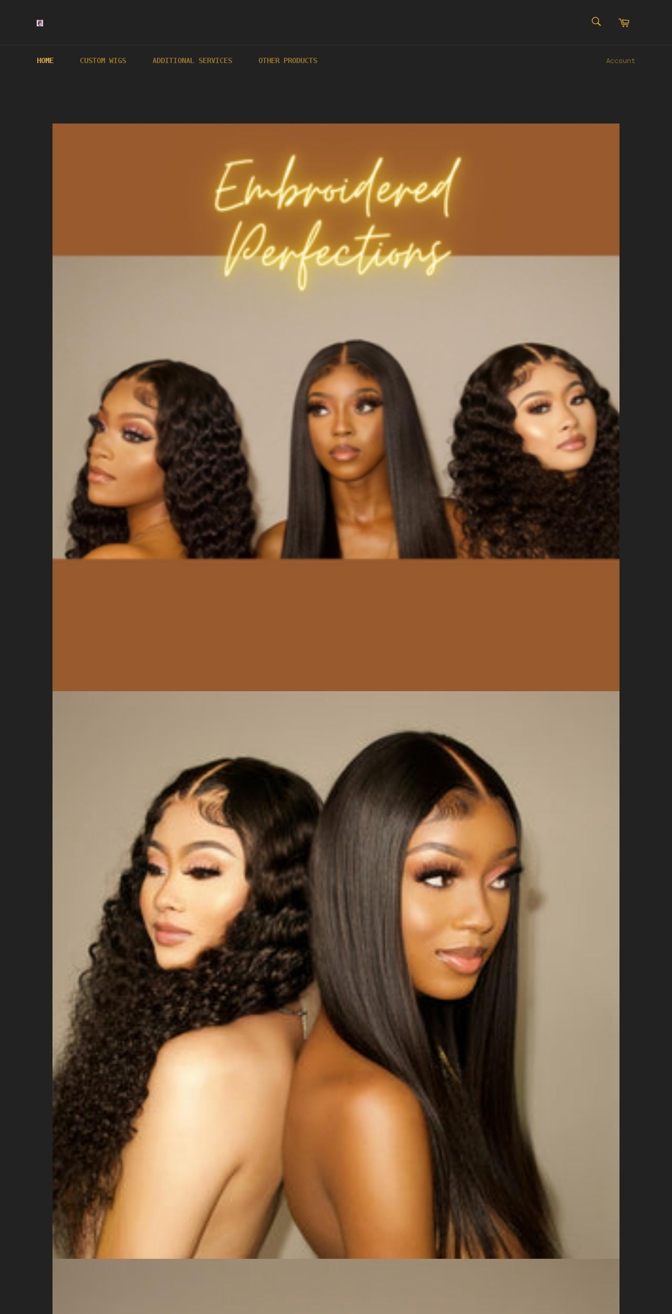 embroideredperfectionsllc.com shopify website screenshot