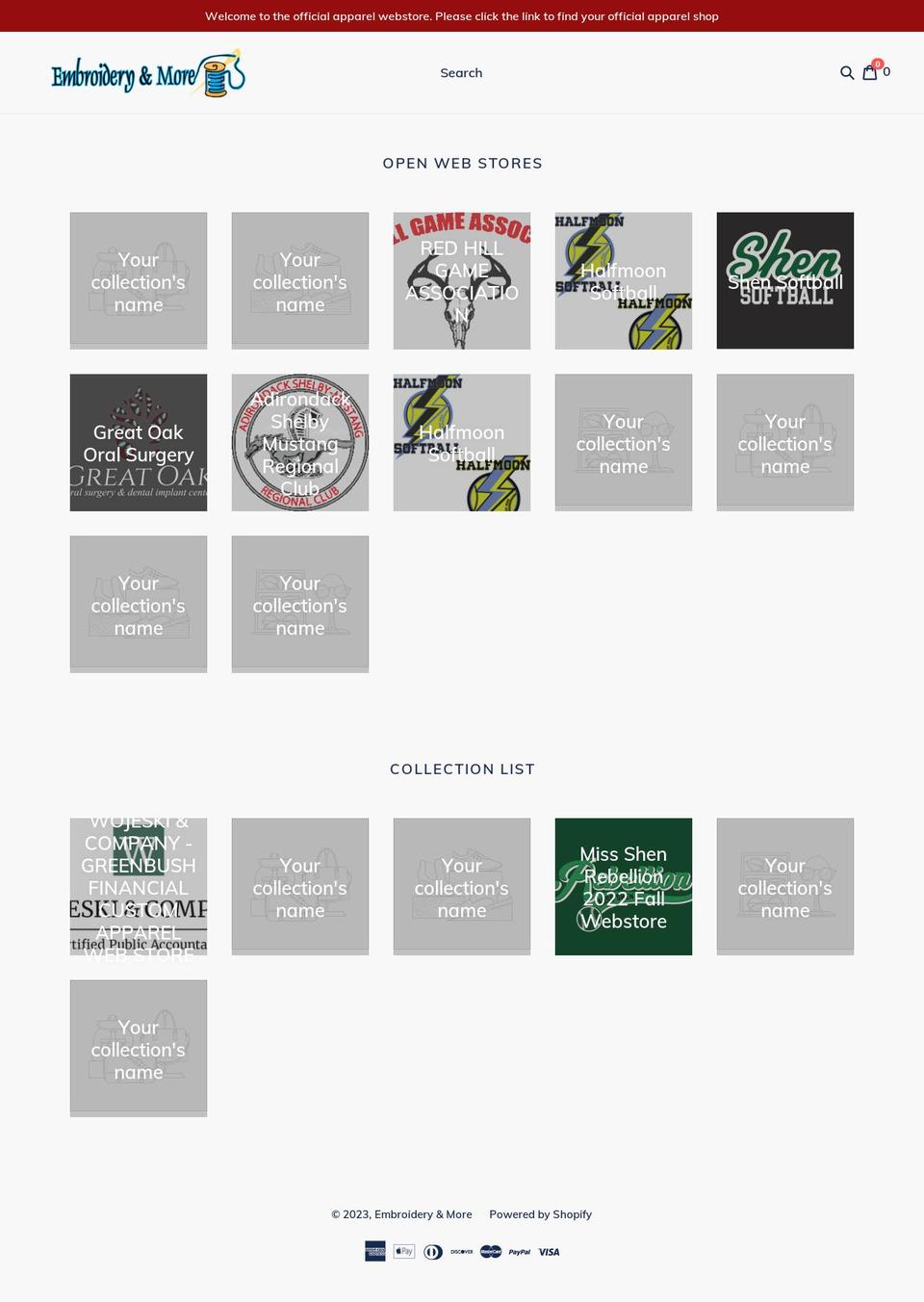 embroidery-and-more-llc.myshopify.com shopify website screenshot