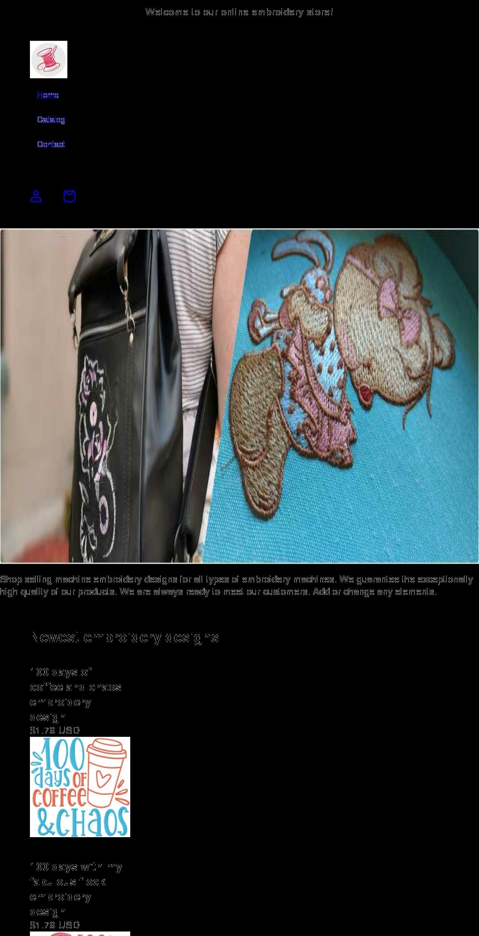 embroideryartdesigns.com shopify website screenshot