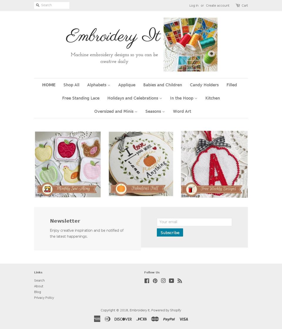 embroideryitdesigns.com shopify website screenshot