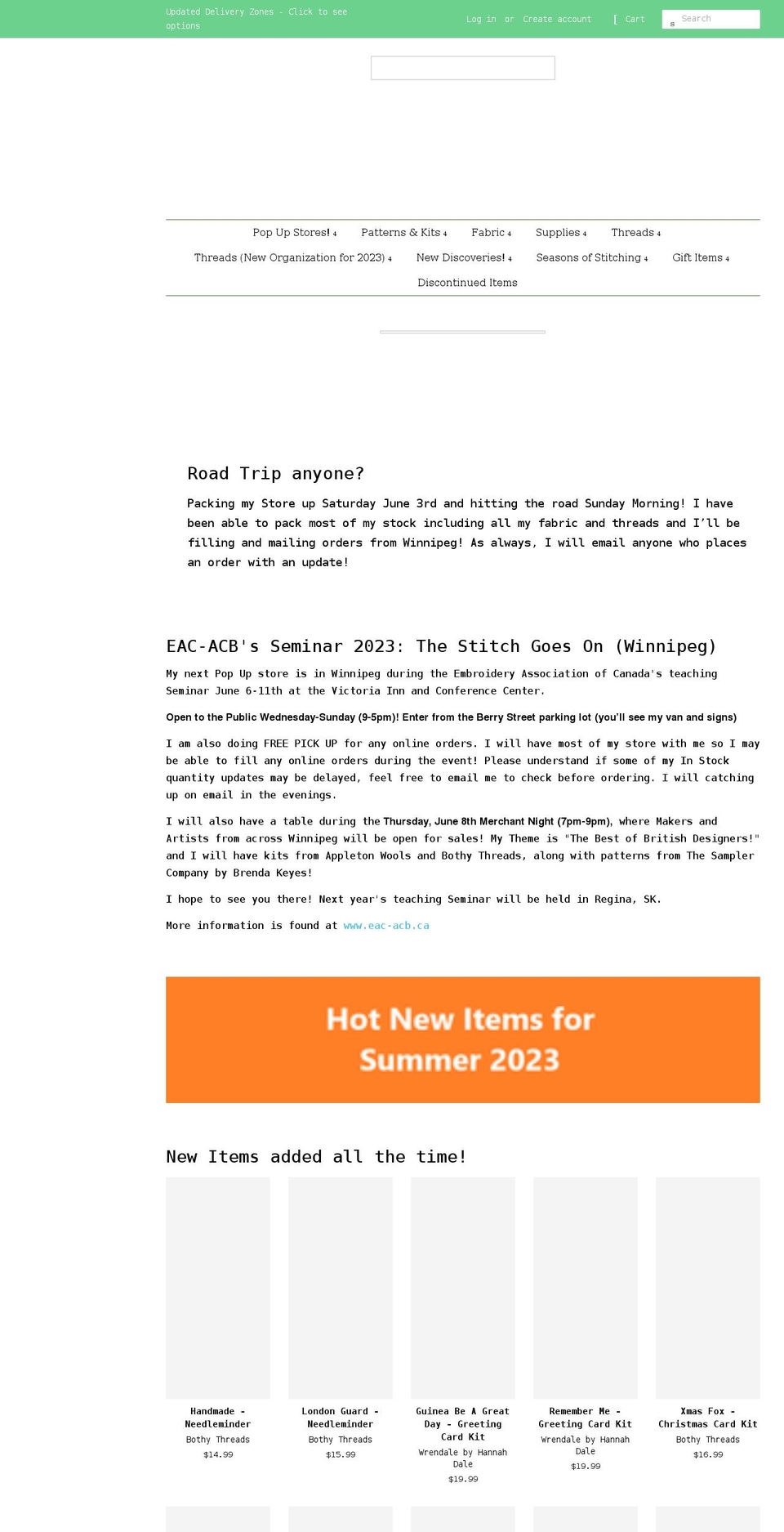 embroiderymarketplace.ca shopify website screenshot