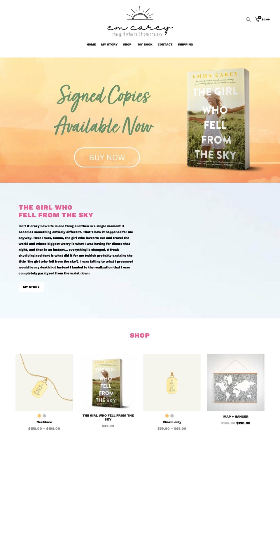 theme-upload-- Shopify theme site example emcarey.com