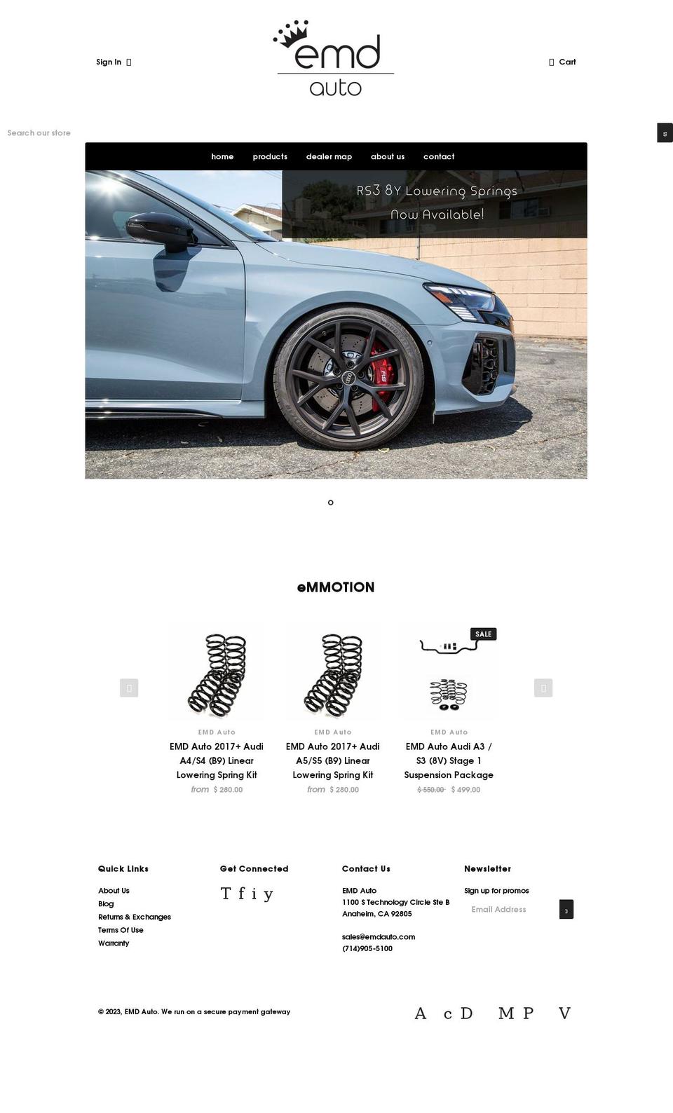 emdauto.com — Shopify storefront screenshot