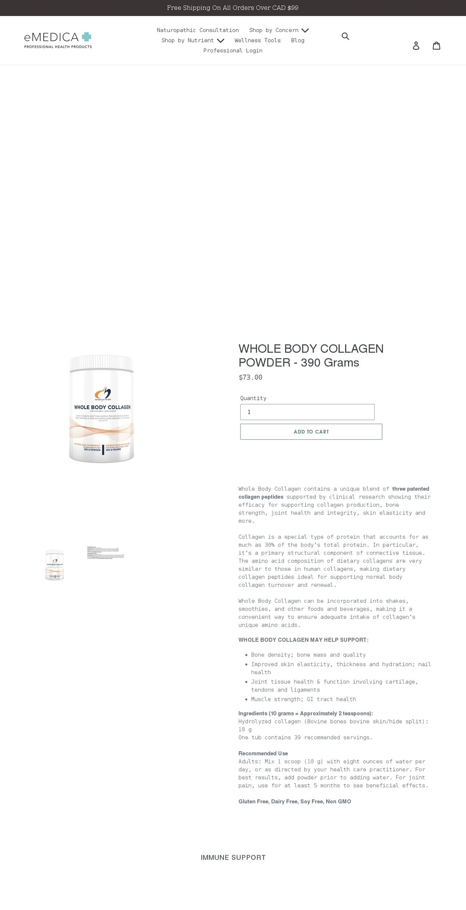 emedica.ca shopify website screenshot
