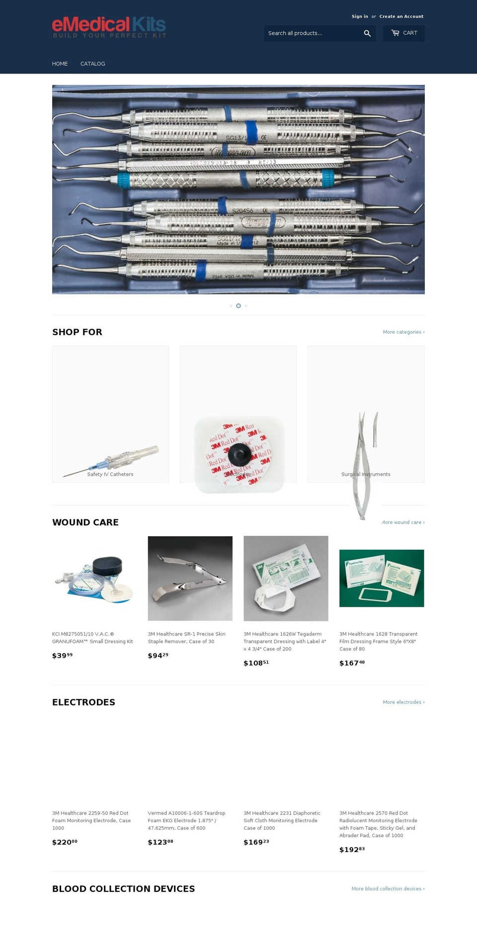 emedicalkits.com shopify website screenshot