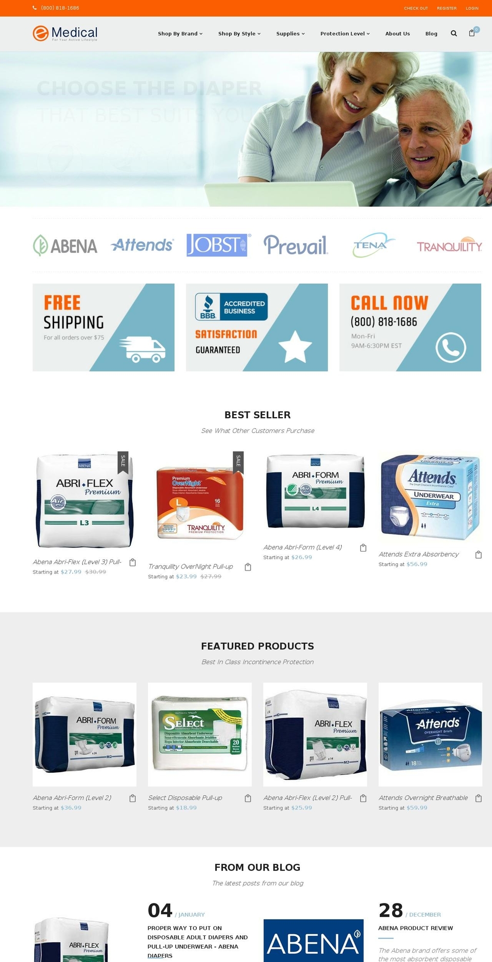 emedicalnow.com shopify website screenshot