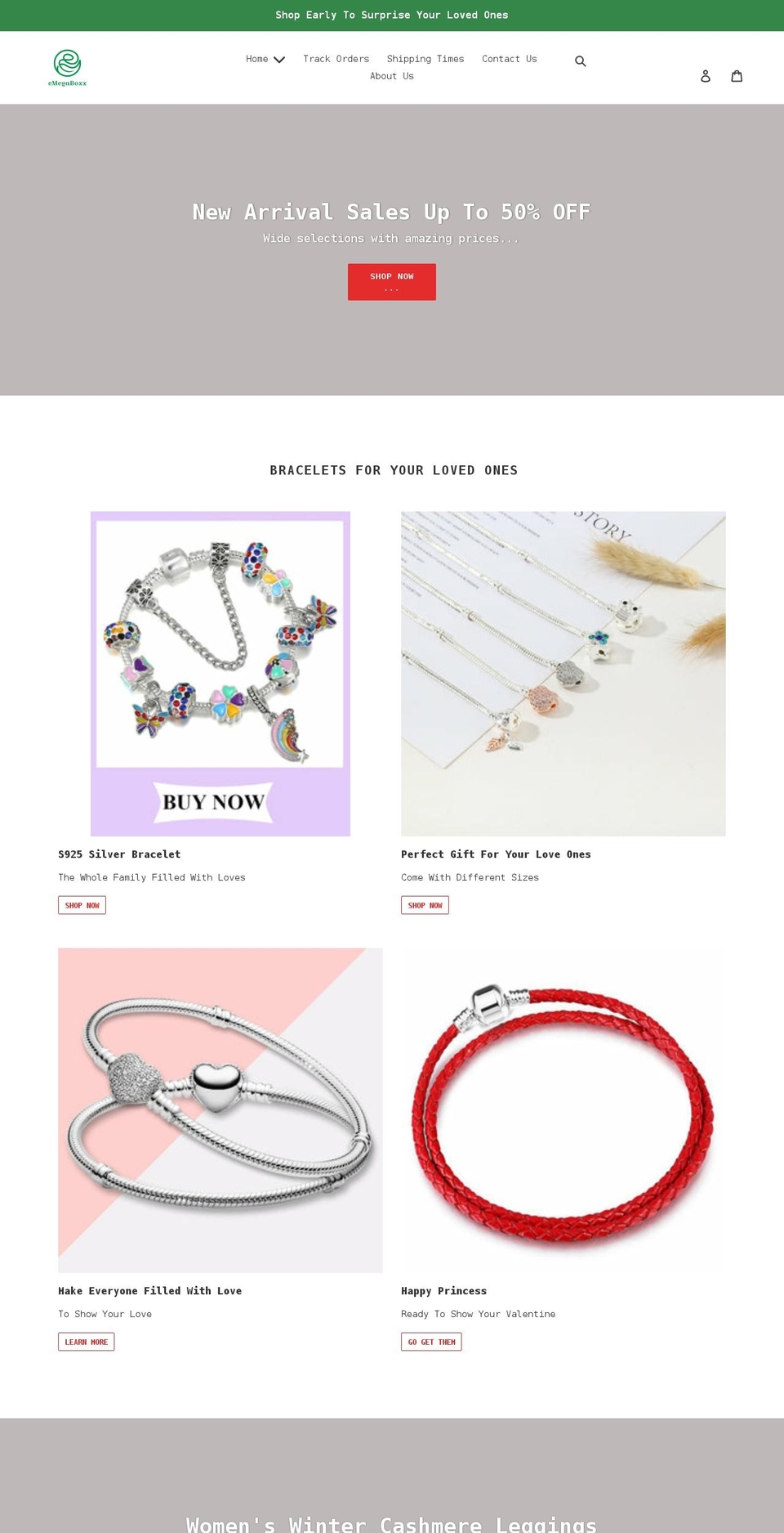 emegaboxx.com shopify website screenshot