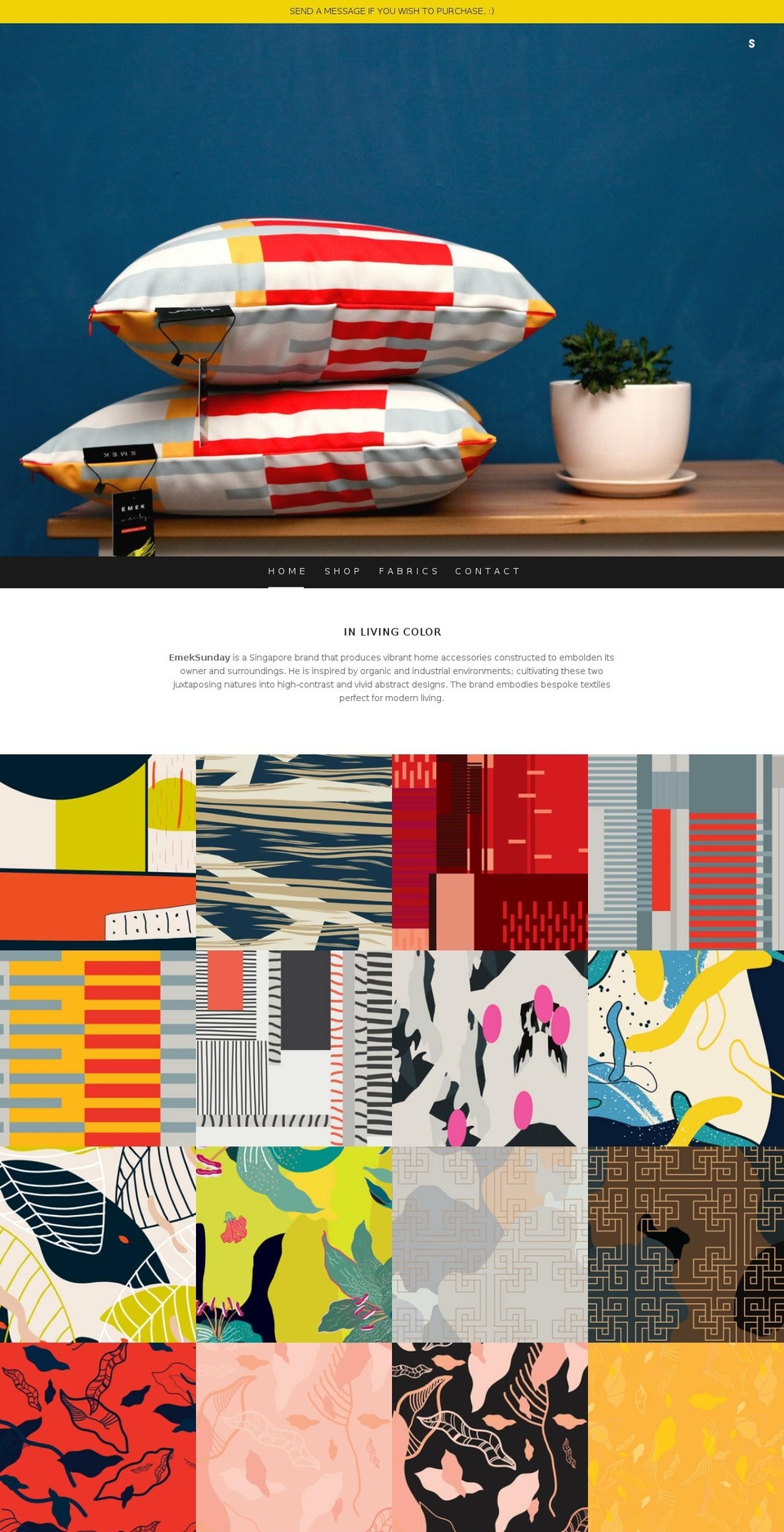 emeksunday.com — Shopify storefront screenshot