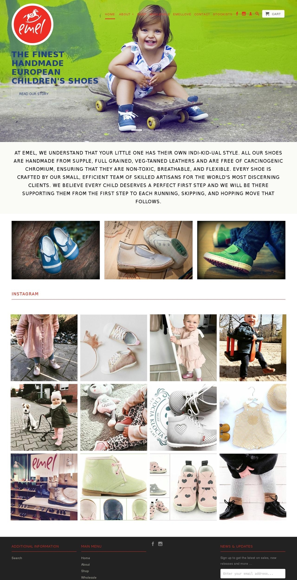 emel-shoes.com shopify website screenshot