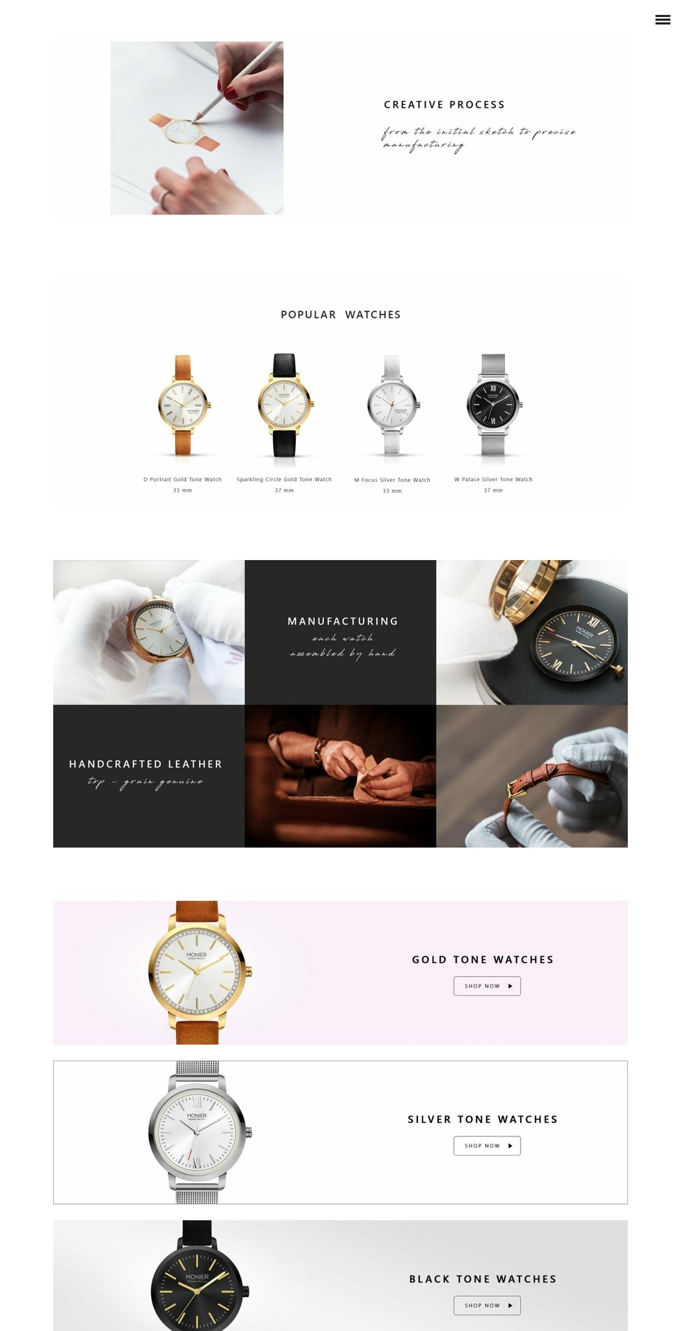 emeliamonier.com — Shopify storefront screenshot