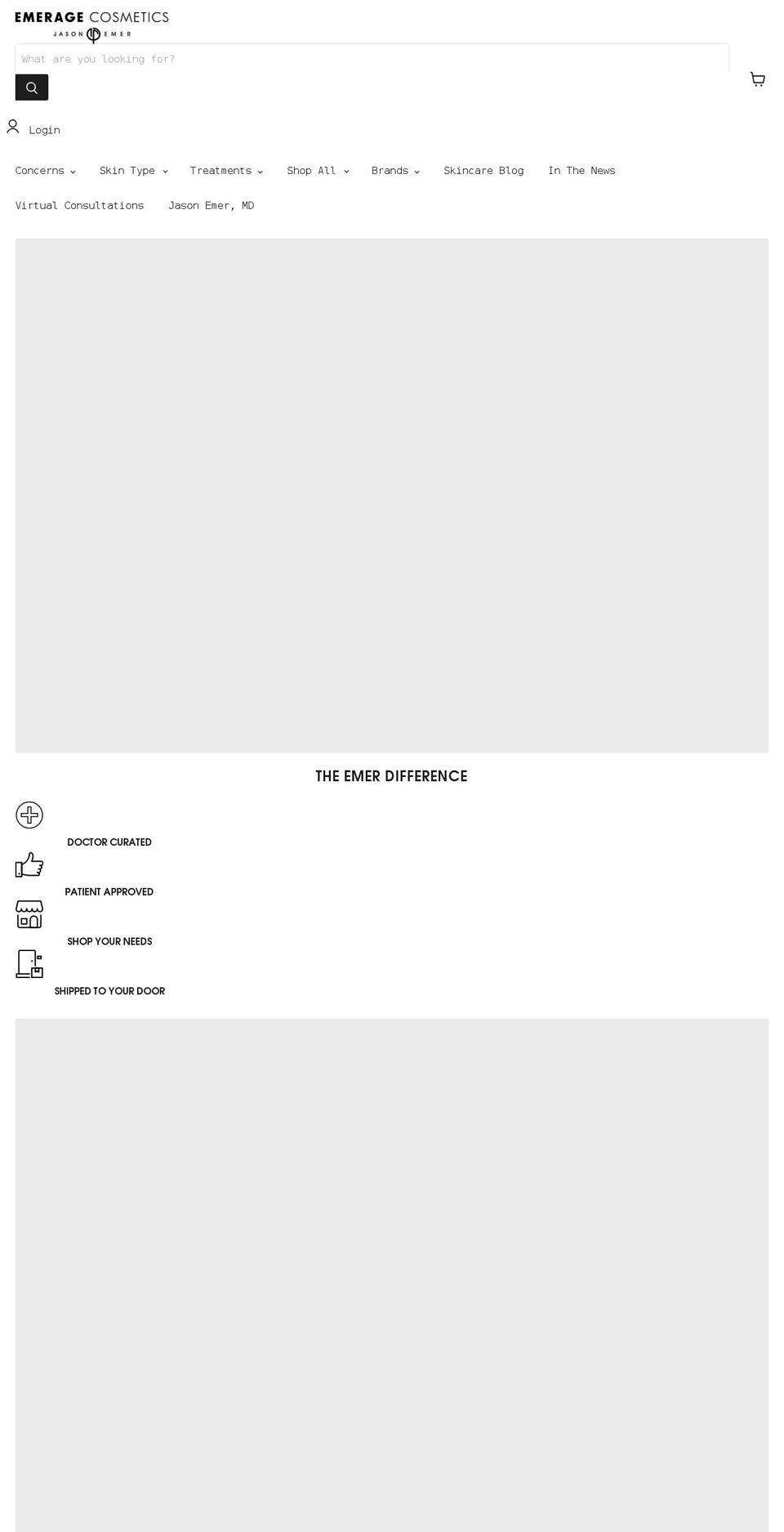 emeragecosmetics.com shopify website screenshot
