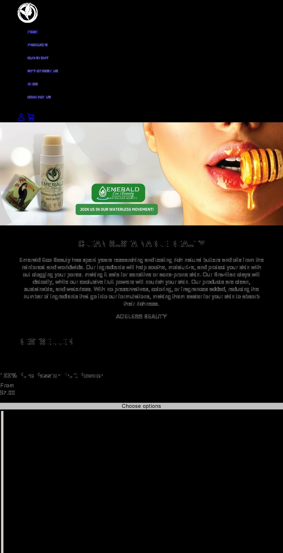 emerald-ecobeauty.com shopify website screenshot