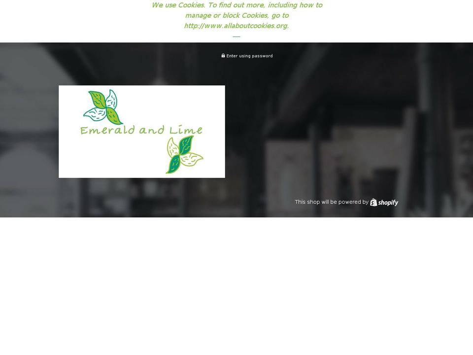 emeraldandlime.com — Shopify storefront screenshot