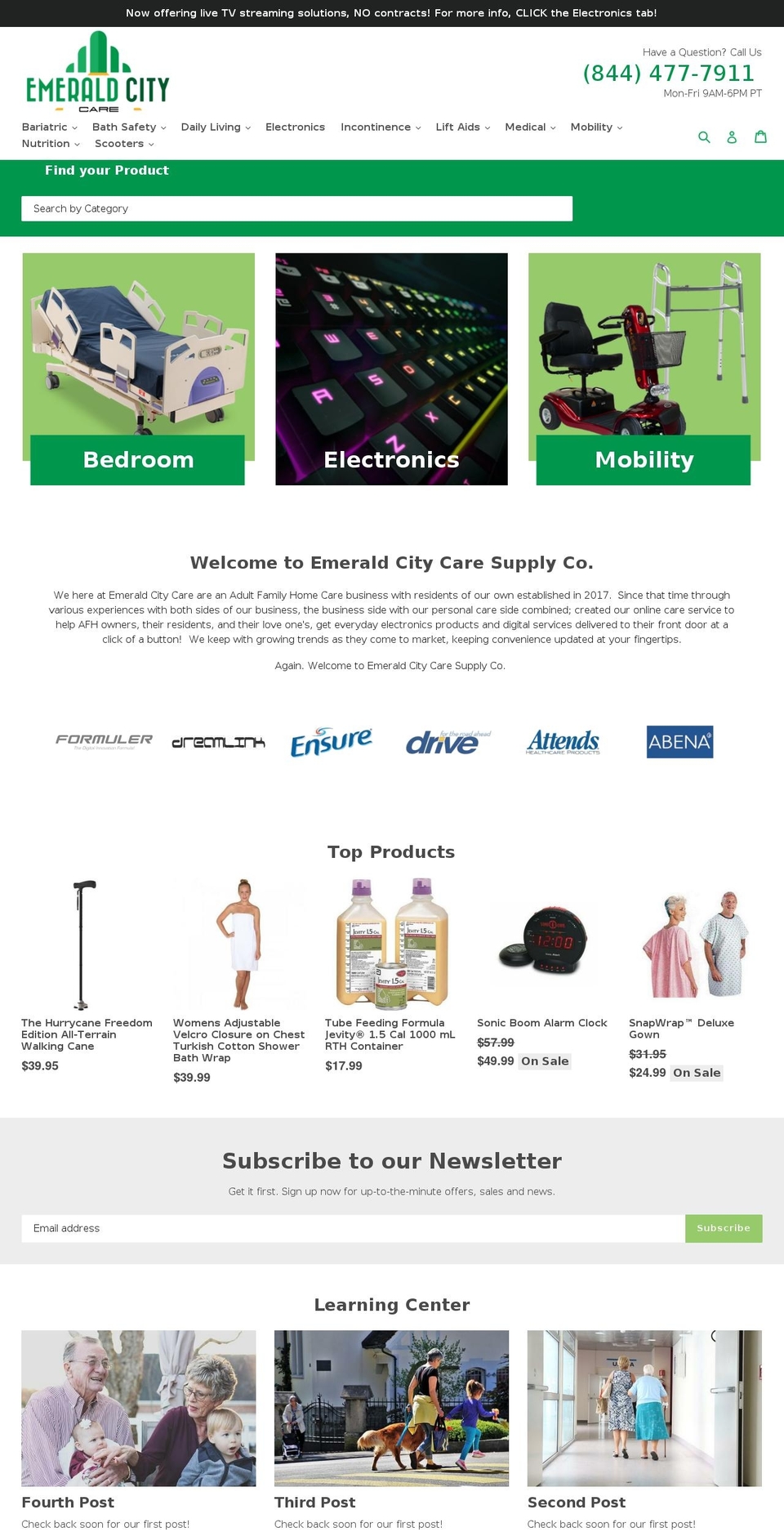 dsl-premium Shopify theme site example emeraldcitycare.com