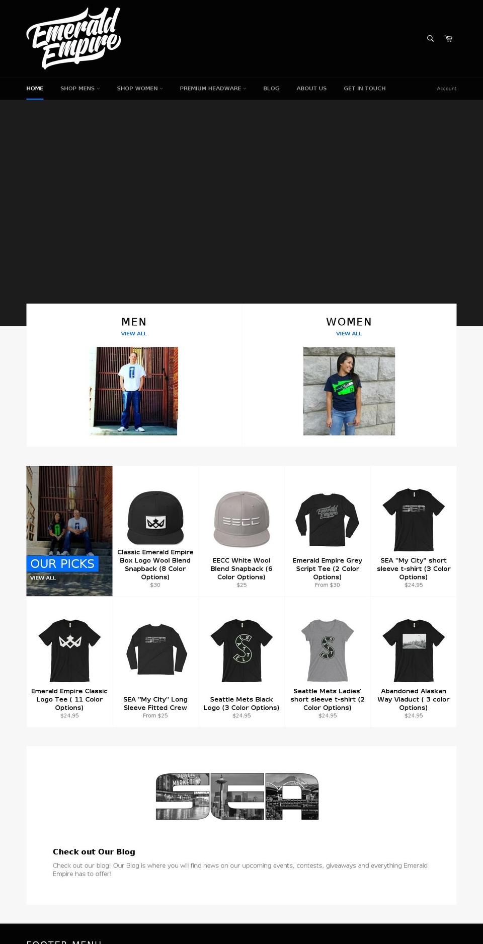 emeraldempirecloths.com shopify website screenshot