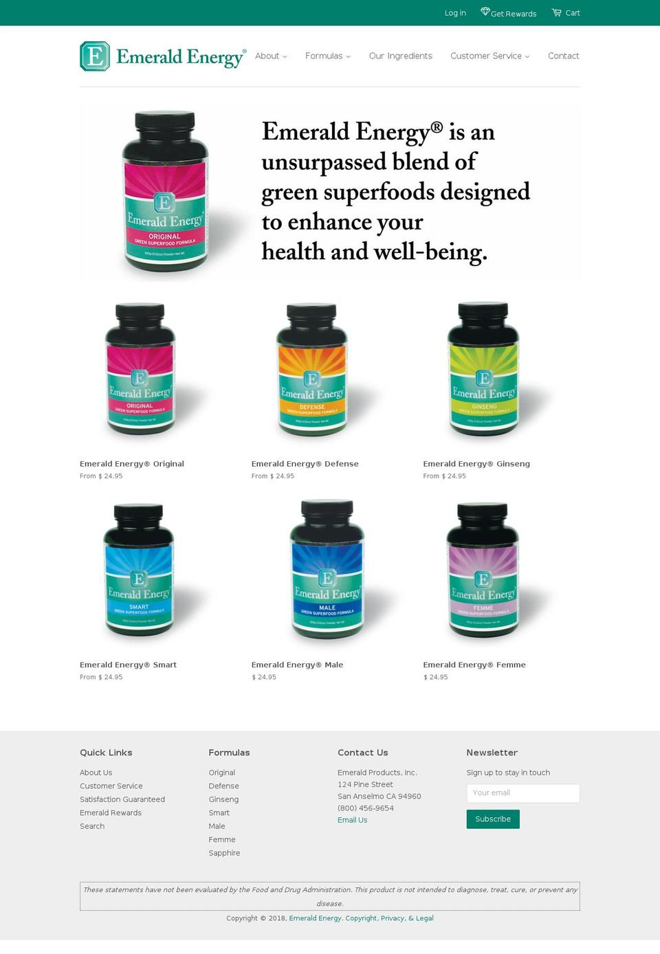 emeraldenergy.net shopify website screenshot