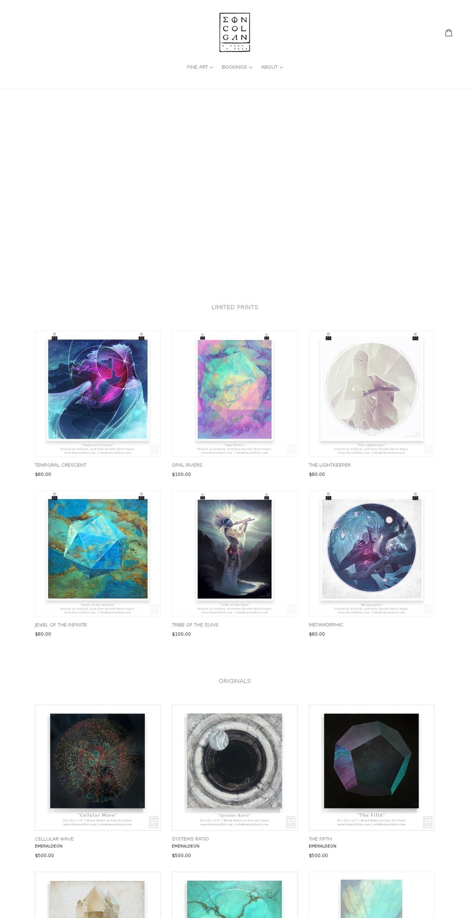 emeraldeon.com shopify website screenshot