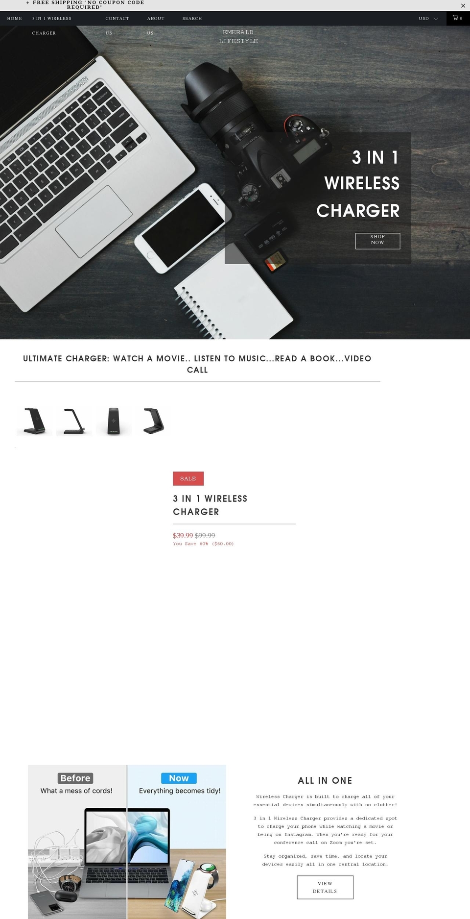 emeraldlifestyle.shop shopify website screenshot