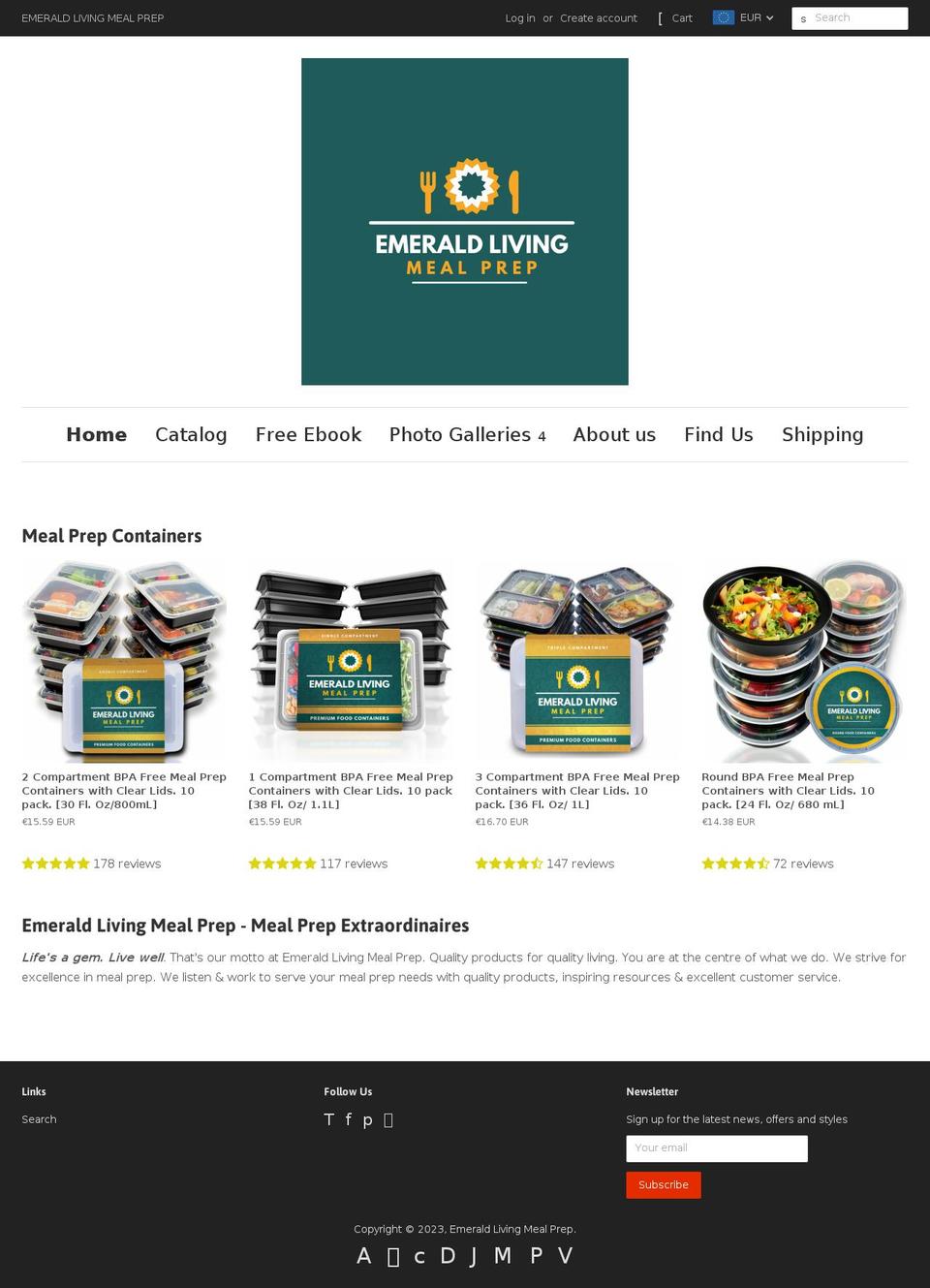 emeraldliving.uk shopify website screenshot