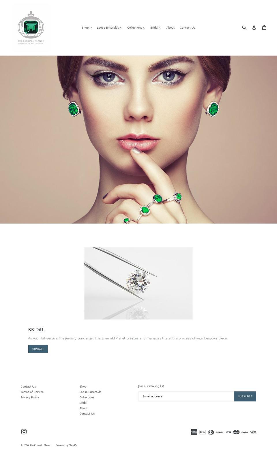 emeraldplanets.com — Shopify storefront screenshot