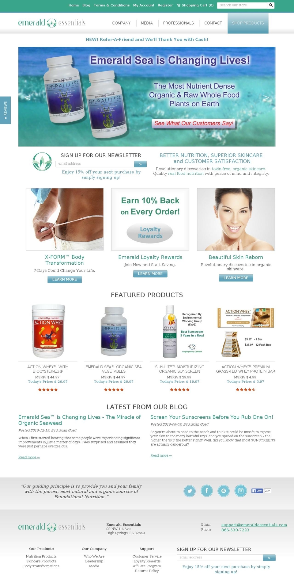 Emerald Essentials Theme Shopify theme site example emeraldsolutionsintl.com