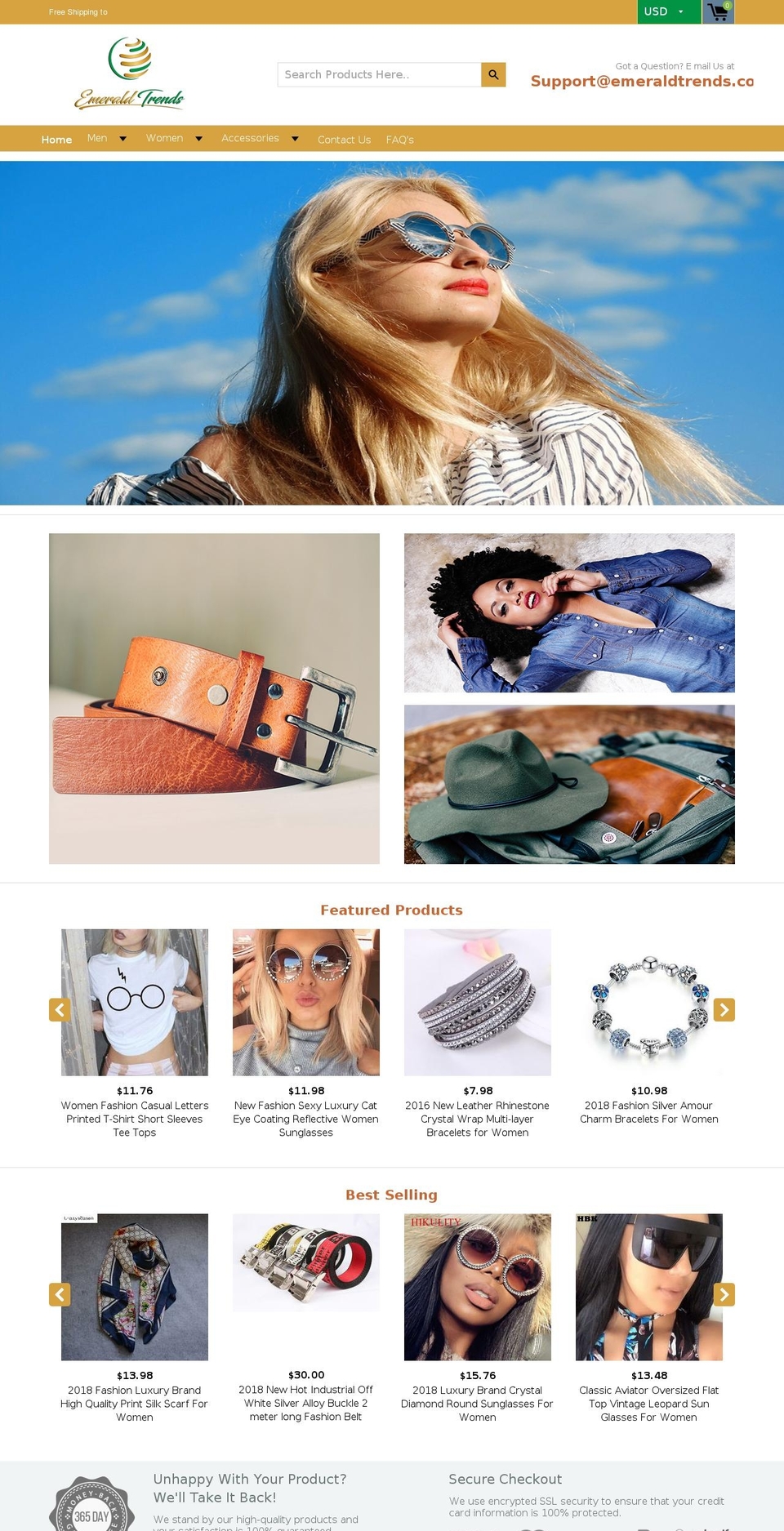 emeraldtrends.com shopify website screenshot