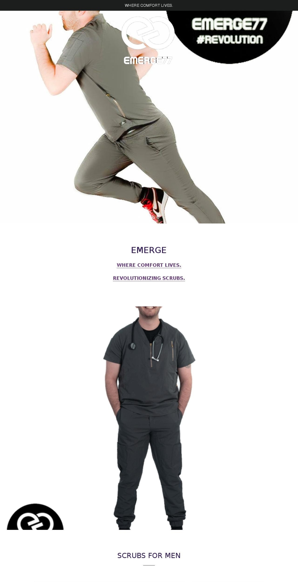 emerge77.com shopify website screenshot