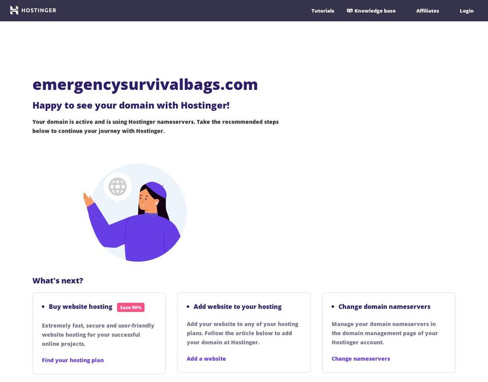 emergencysurvivalbags.com — Shopify storefront screenshot
