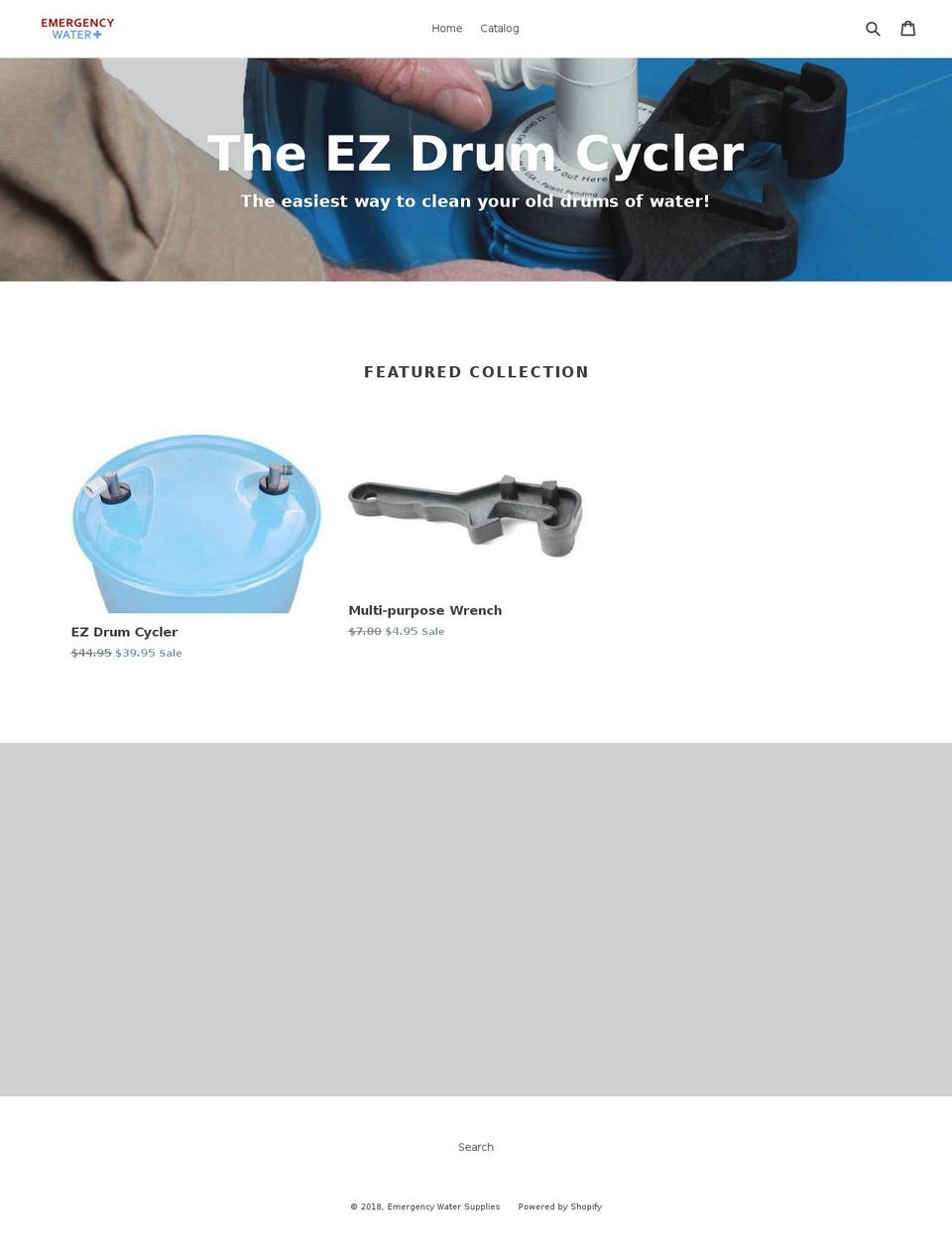 emergencywatercorp.com — Shopify storefront screenshot