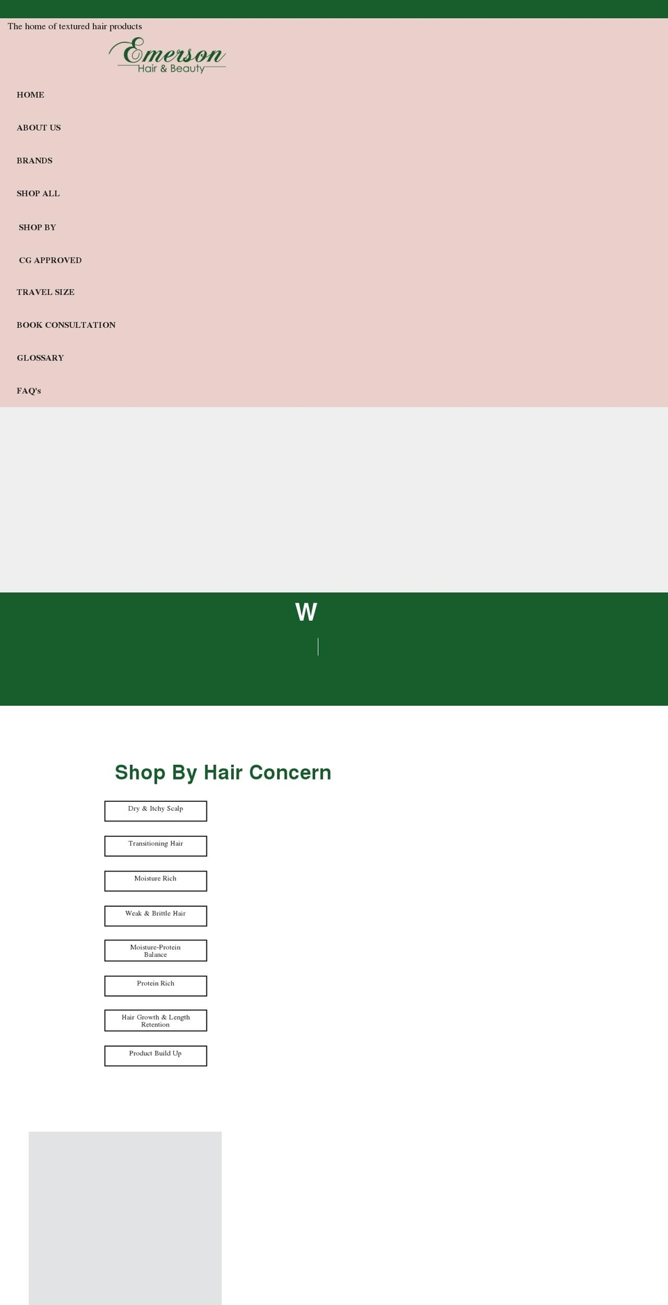 emersonhairandbeauty.com shopify website screenshot