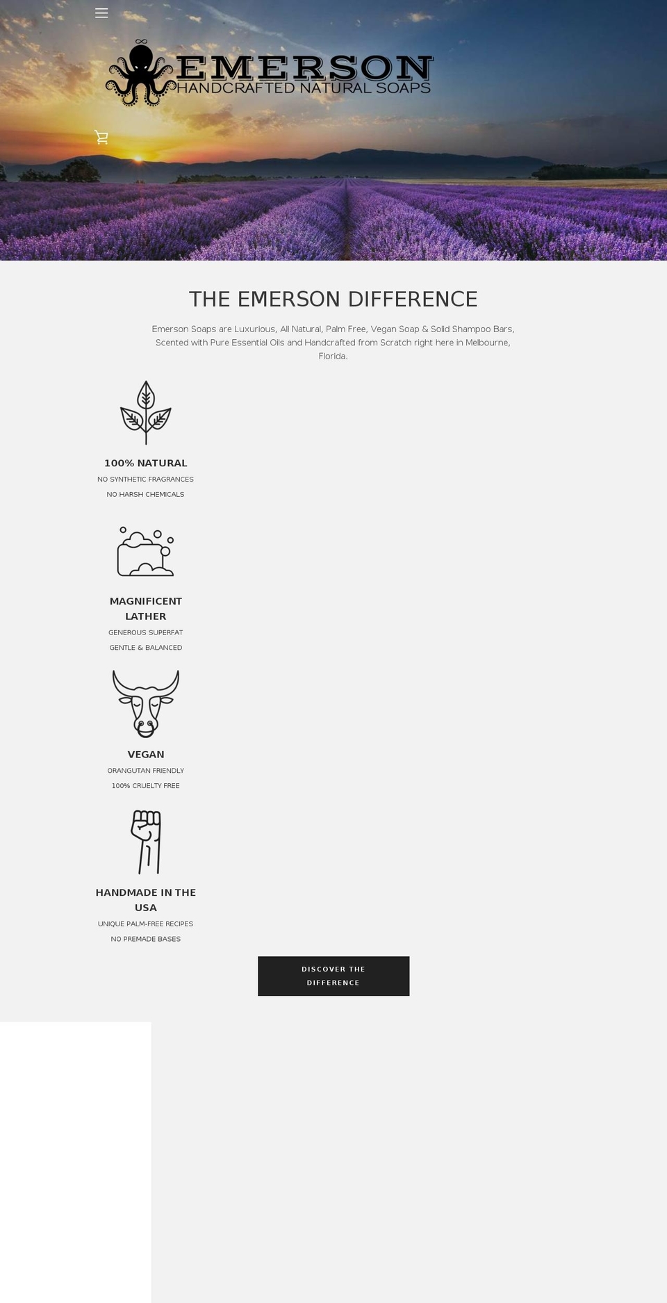 emersonsoaps.com shopify website screenshot