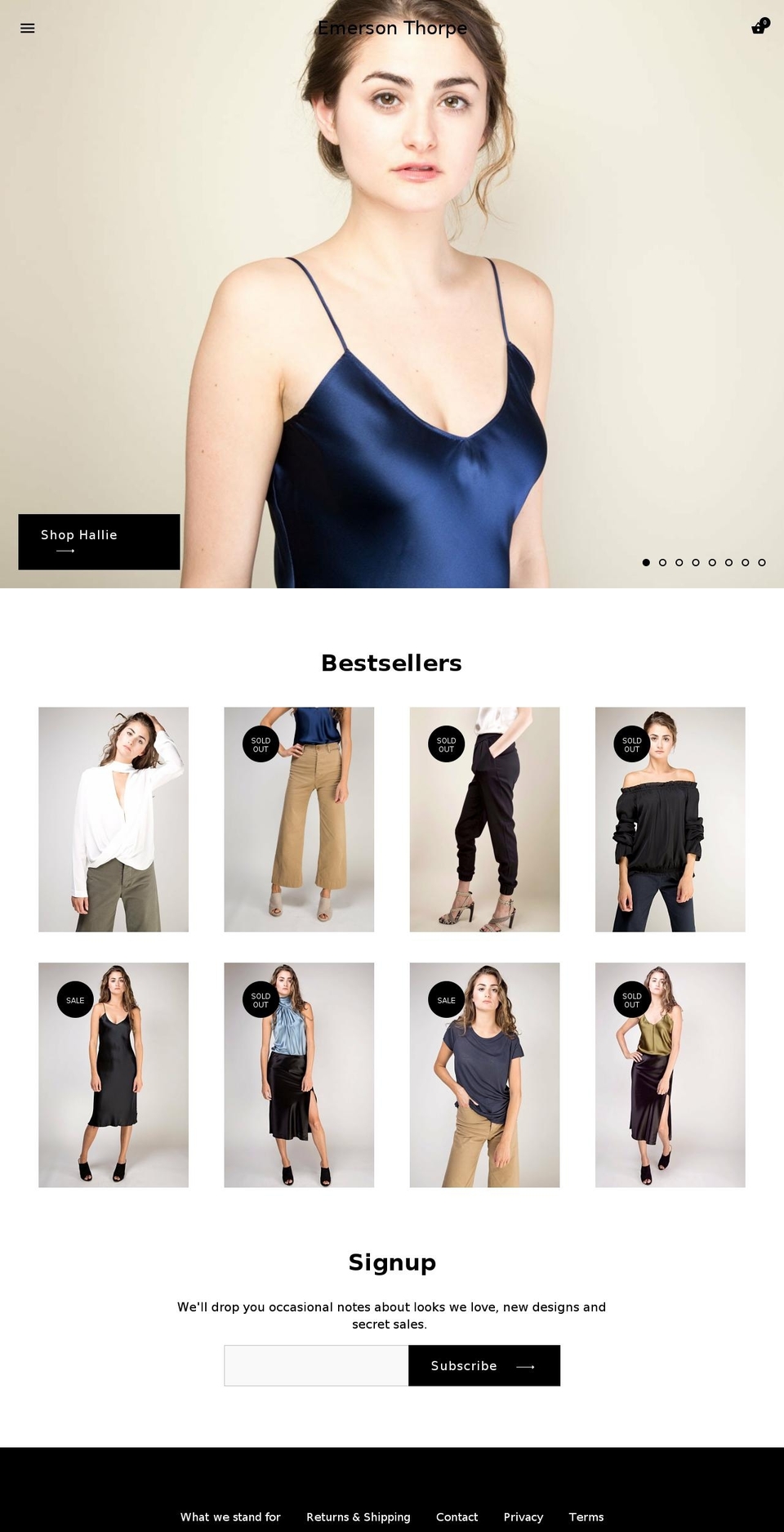 emersonthorpe.com — Shopify storefront screenshot