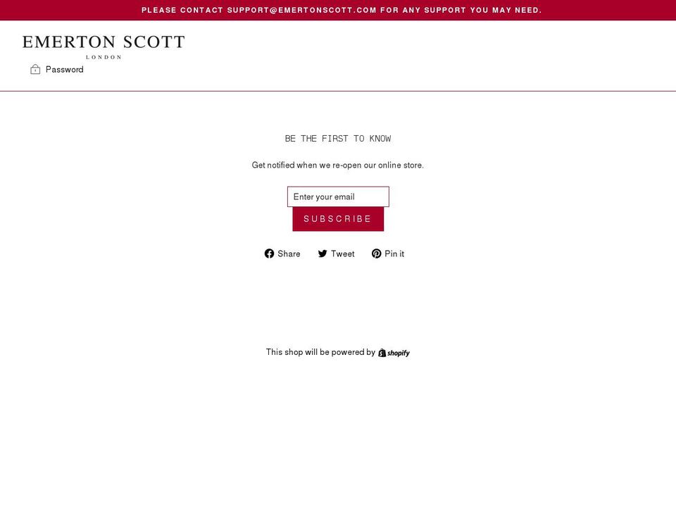 emertonscott.com shopify website screenshot