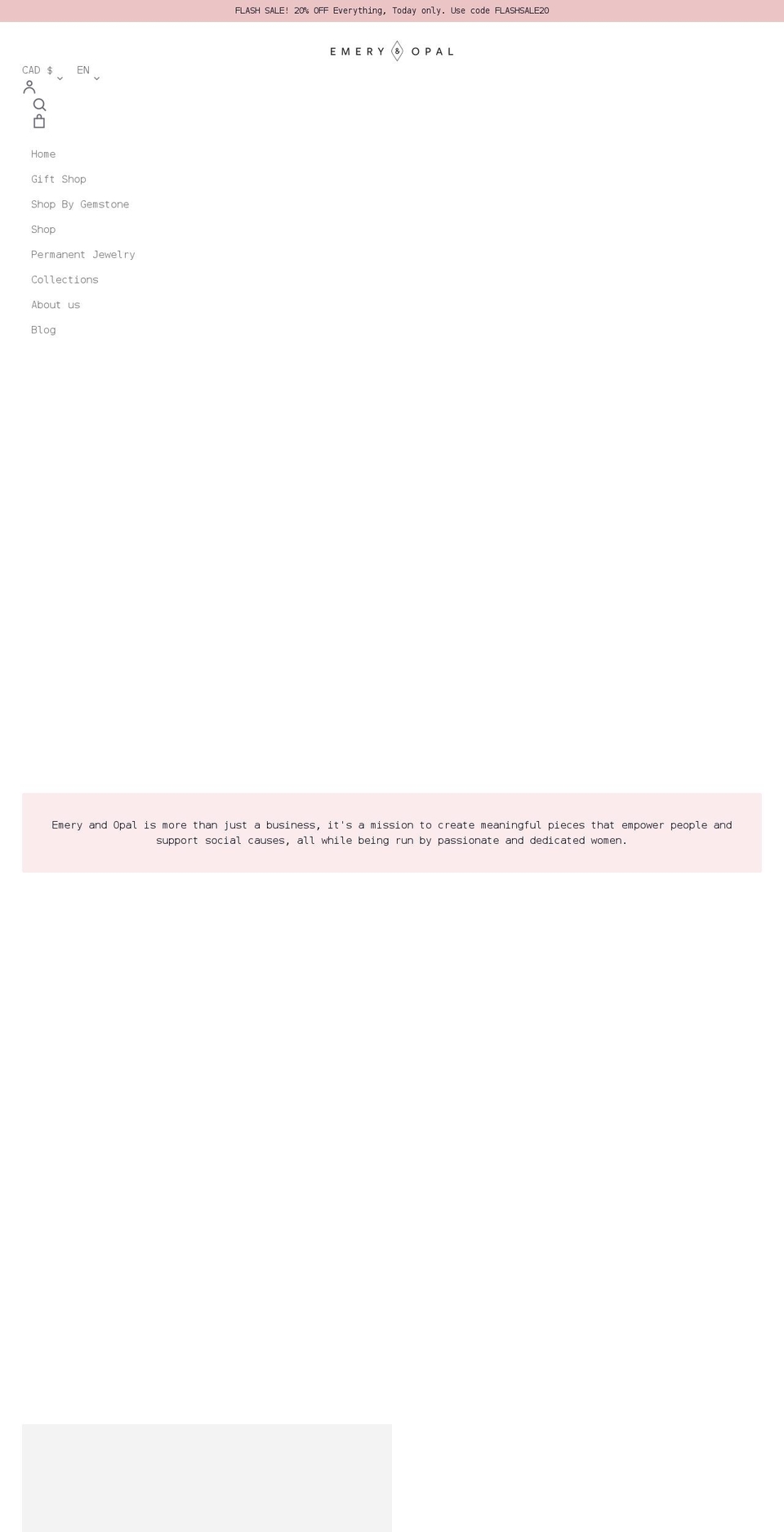 emeryandopal.com shopify website screenshot