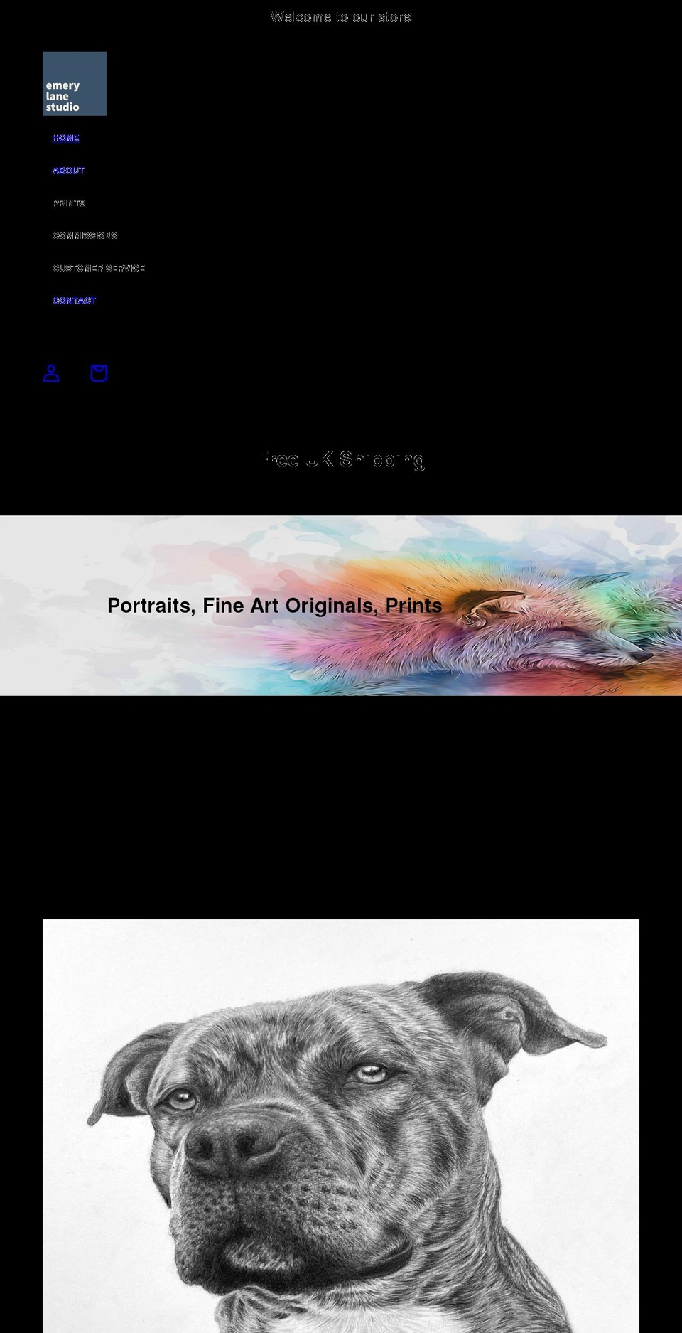 emerylanestudio.com shopify website screenshot