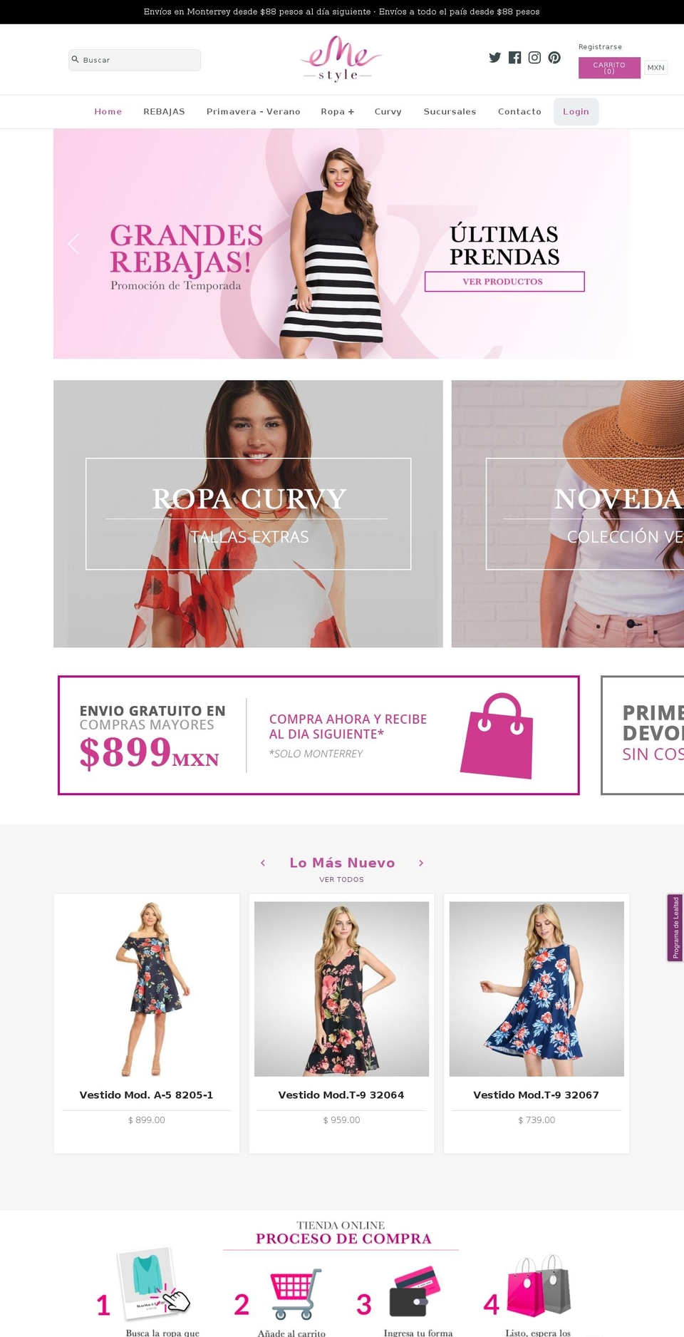 emestyle.mx shopify website screenshot