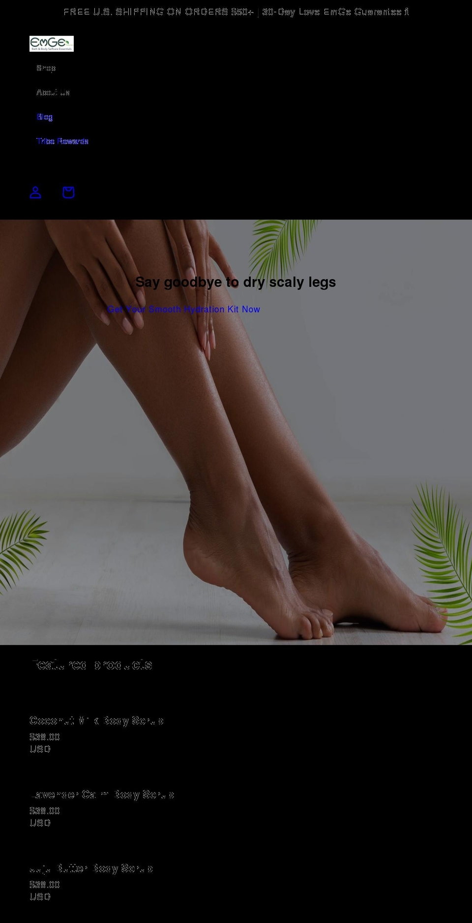 emgenaturals.com shopify website screenshot