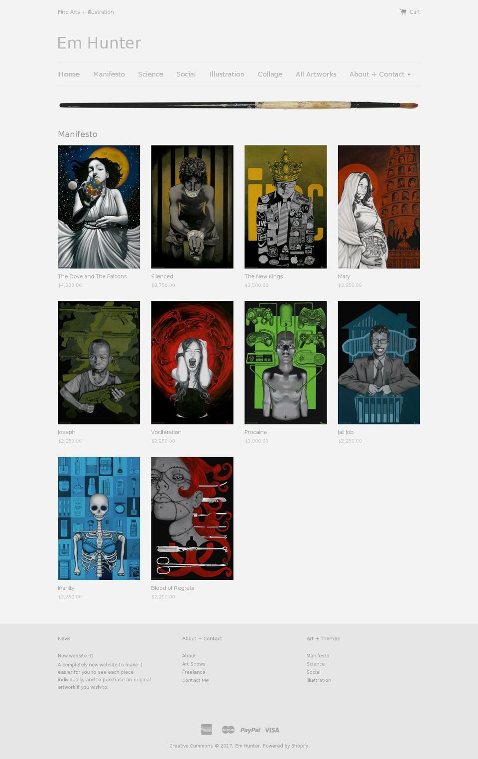 emhunter.com shopify website screenshot