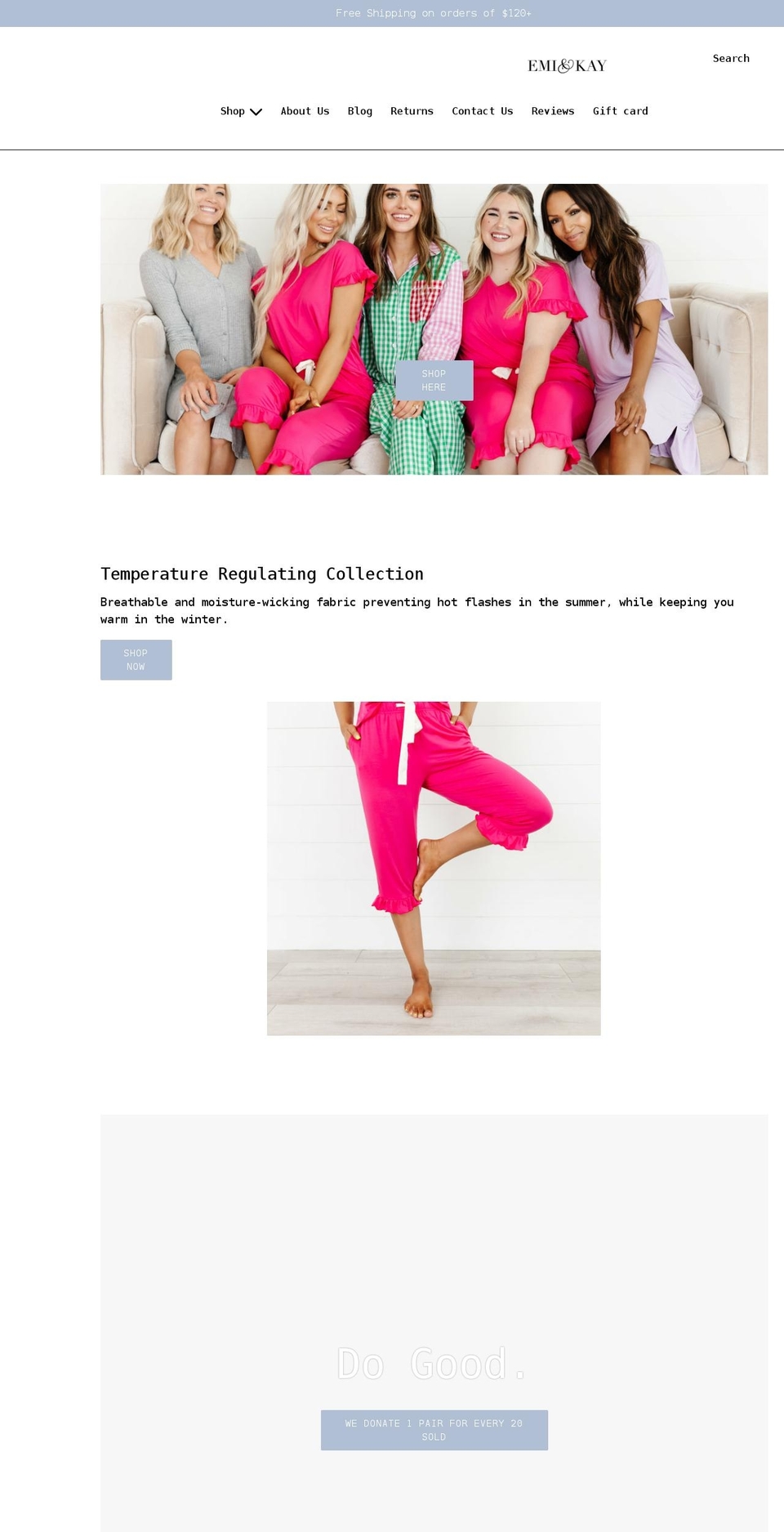 emiandkay.com shopify website screenshot