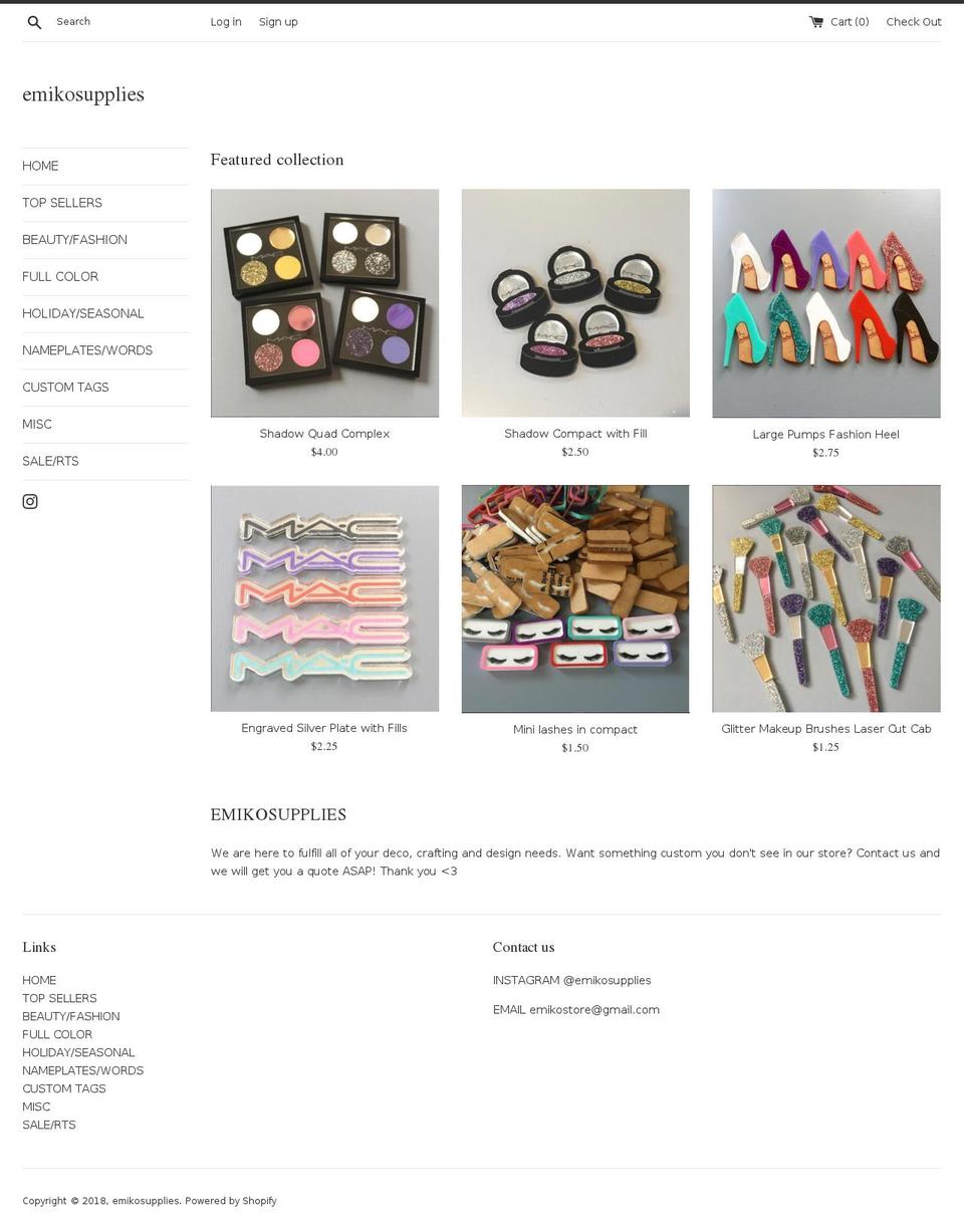 emikosupplies.com — Shopify storefront screenshot