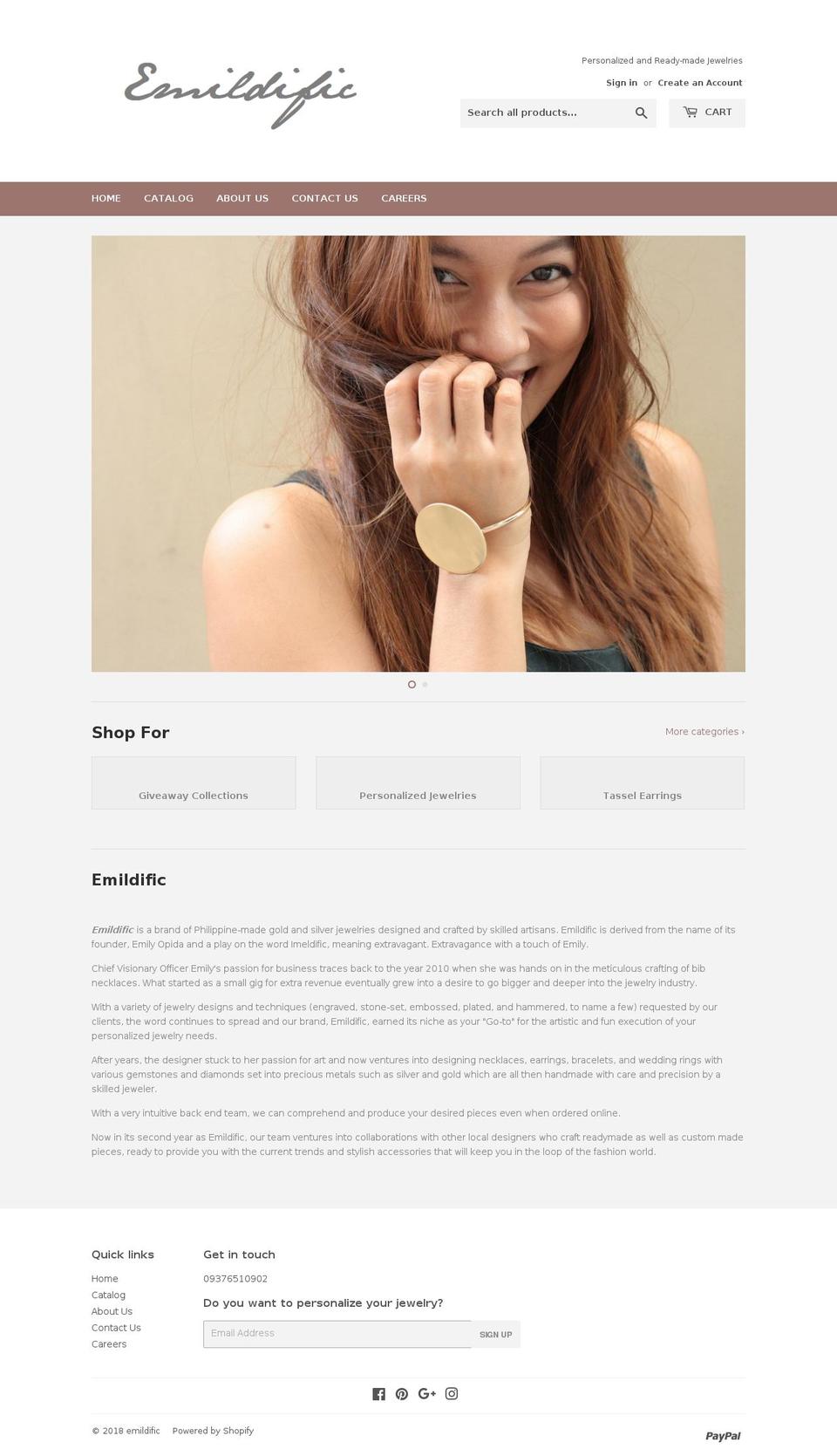 emildific.com — Shopify storefront screenshot