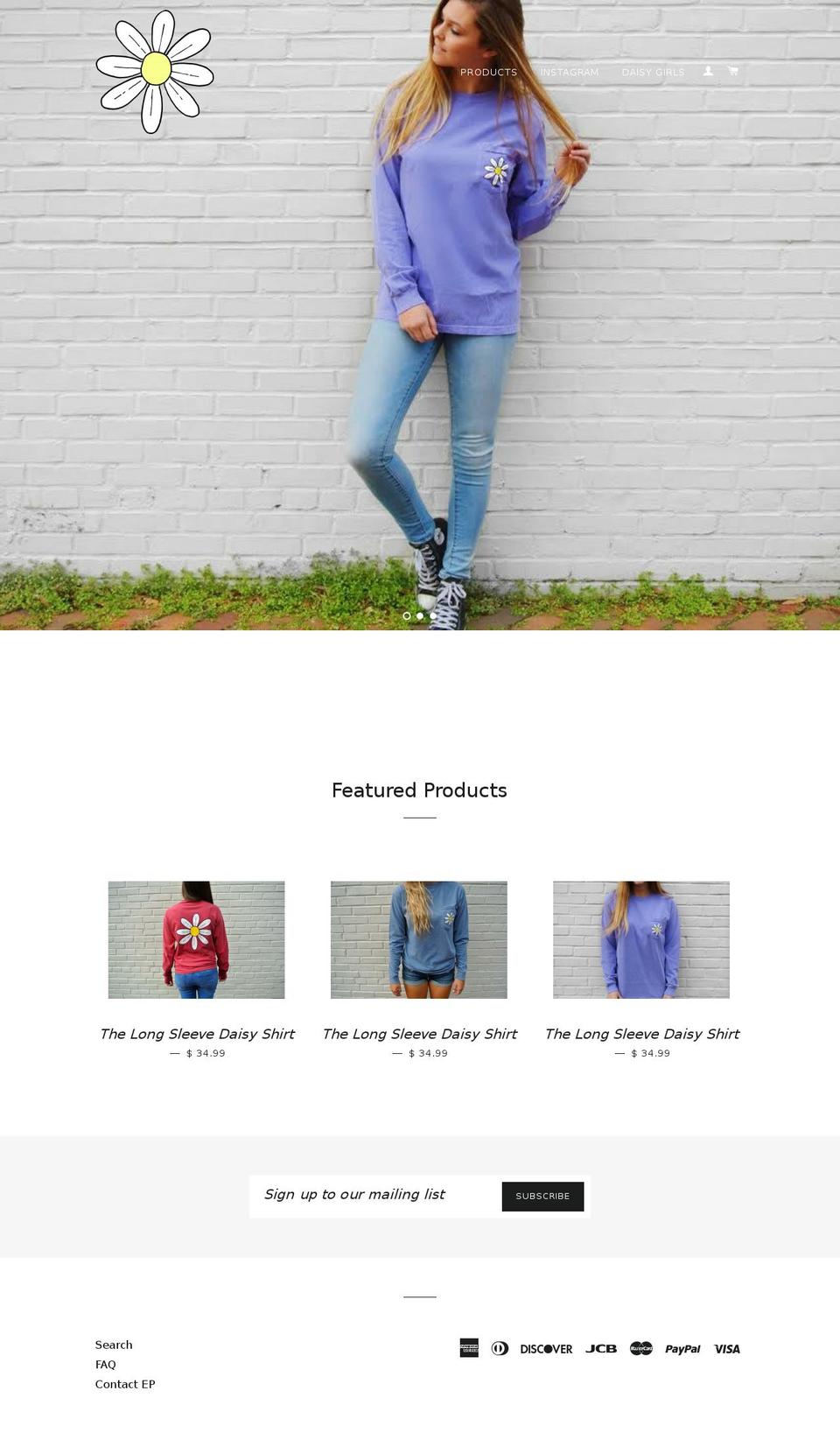 emileighpaige.com shopify website screenshot
