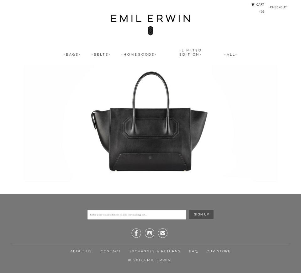emilerwin.com shopify website screenshot