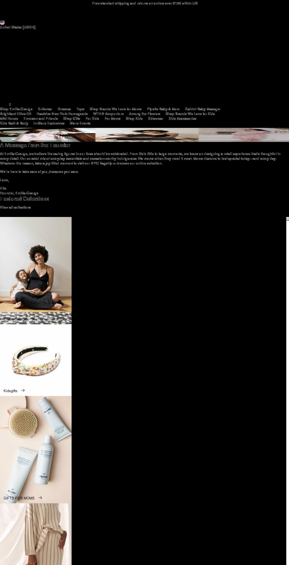 emiliageorgeofficial.com shopify website screenshot