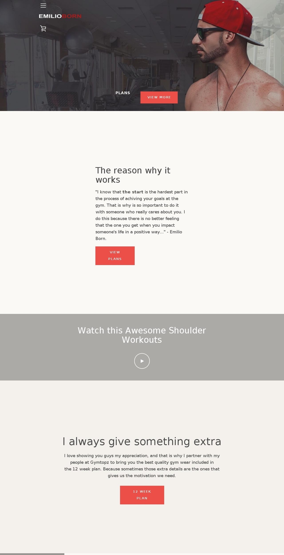 emilioborn.com shopify website screenshot