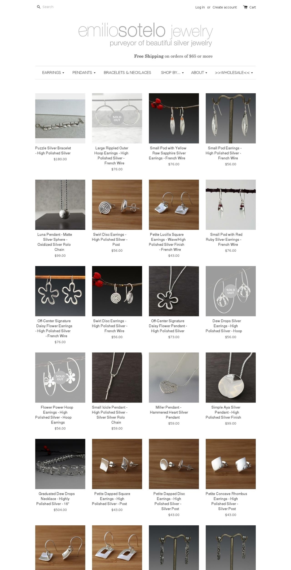 emiliosotelojewelry.com shopify website screenshot